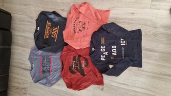 Lot de 5 tee shirts manches longues, Tailles 6 ans