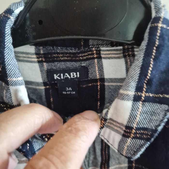 3 ans chemise bleu et doré - photo numéro 4