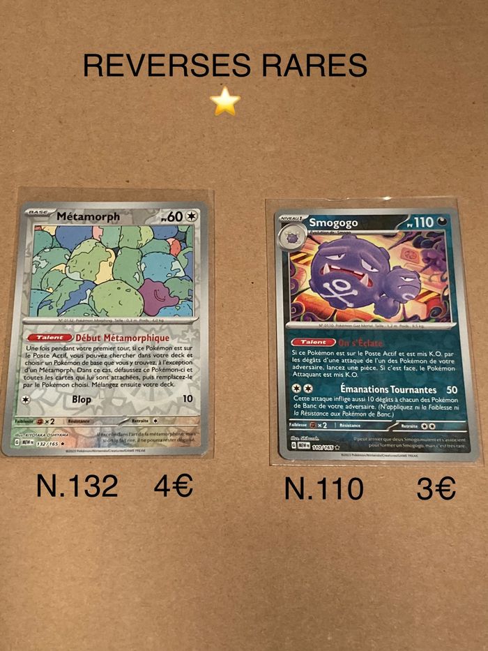 Cartes Pokémon reverses 151 - photo numéro 9