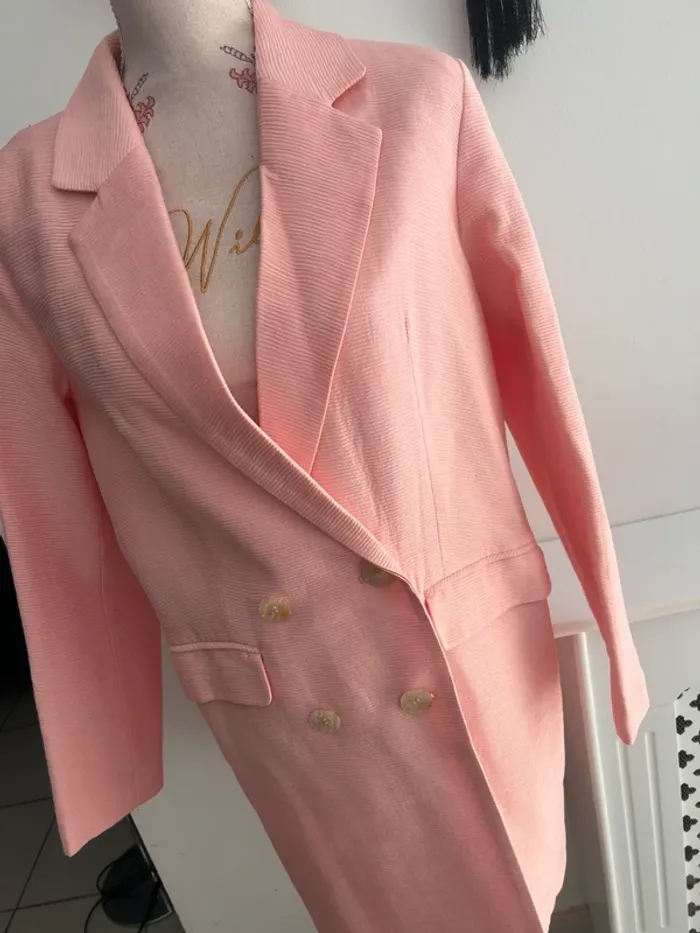 Veste longue rose Kiabi 40 - photo numéro 2