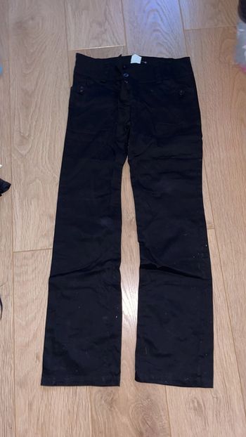 Pantalon noir léger coupe droite