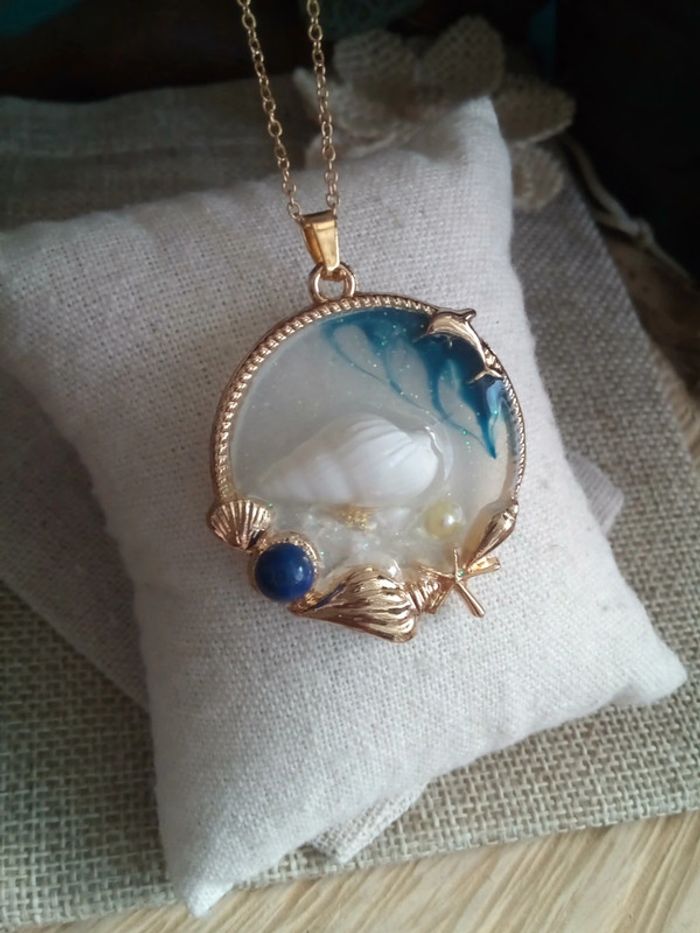 Collier vague de la vie + carte - photo numéro 2