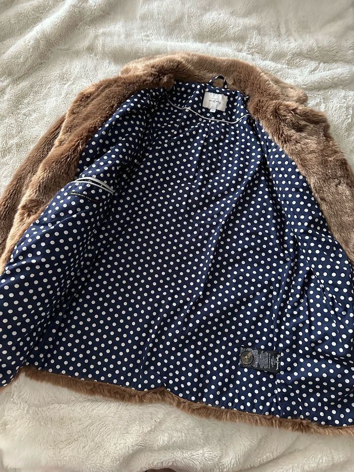 Manteau camel doux pépé jeans taille 10 ans très bon état - photo numéro 7