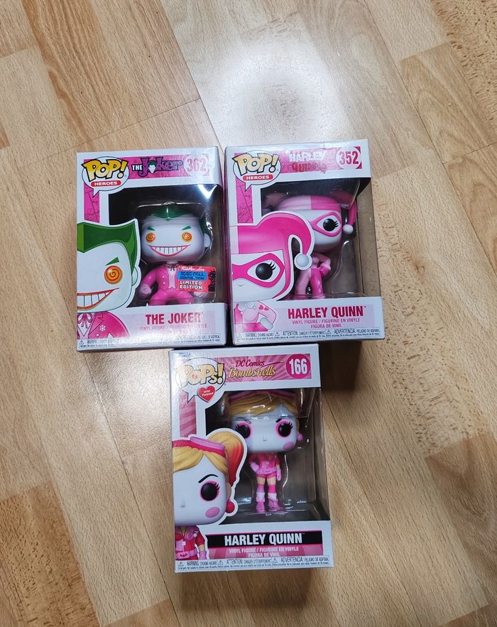 Lot de 3 figurines Pop Spécial Cancer du sein / BCRF
