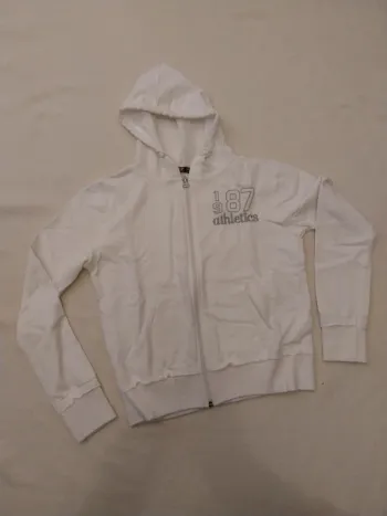 Sweat blanc a capuche T38