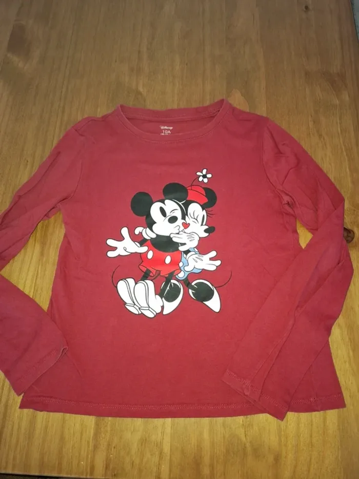 T-shirt ML Minnie et Mickey 10 ans