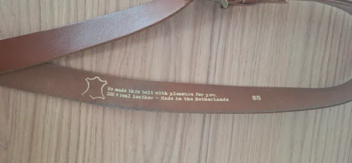 Ceinture en cuir camel – Pièce de qualité - Taille 85 cm 🍂 - photo numéro 4