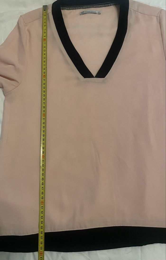 Haut rose pâle et noir »Gémo »manches longues - photo numéro 5