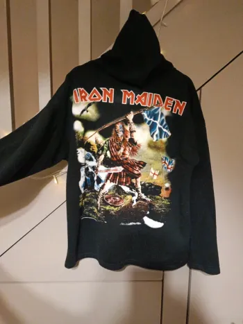 Veste zippée à capuche Iron Maiden XL 90's rare