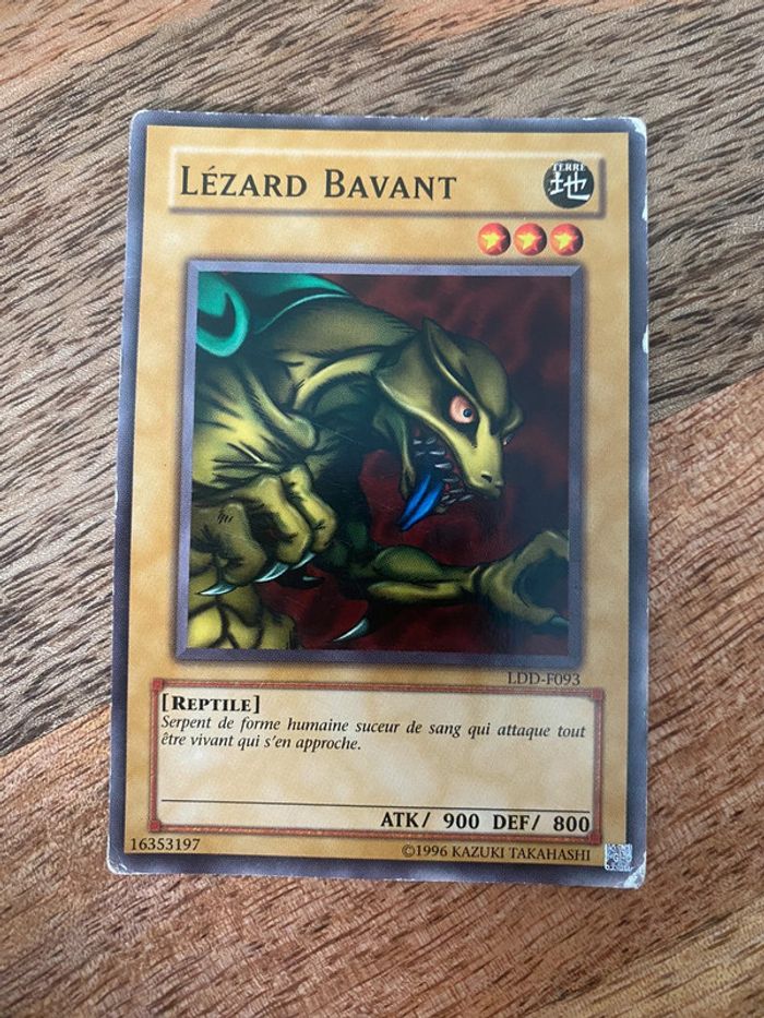 Carte Yu-Gi-Oh! Lézard bavant LDD-F093 1996