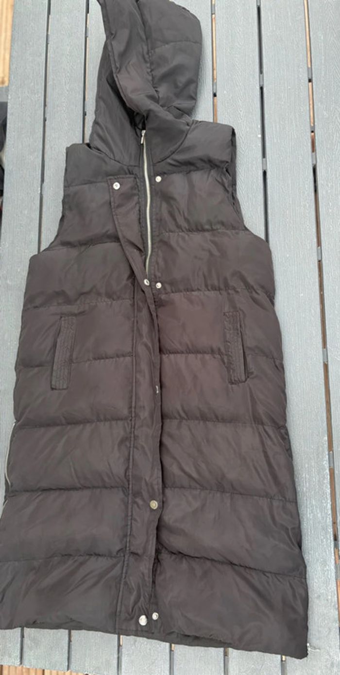 Longue doudoune sans manches Émilie Collection taille S femme