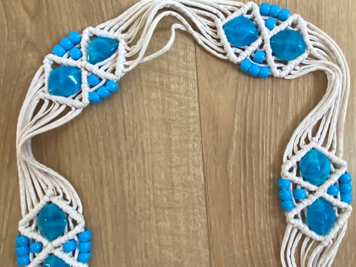 Ceinture macramé et perles - photo numéro 2