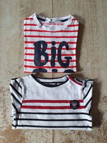 Lot de 2 marinières H&M et Terre de Marins - 4 ans