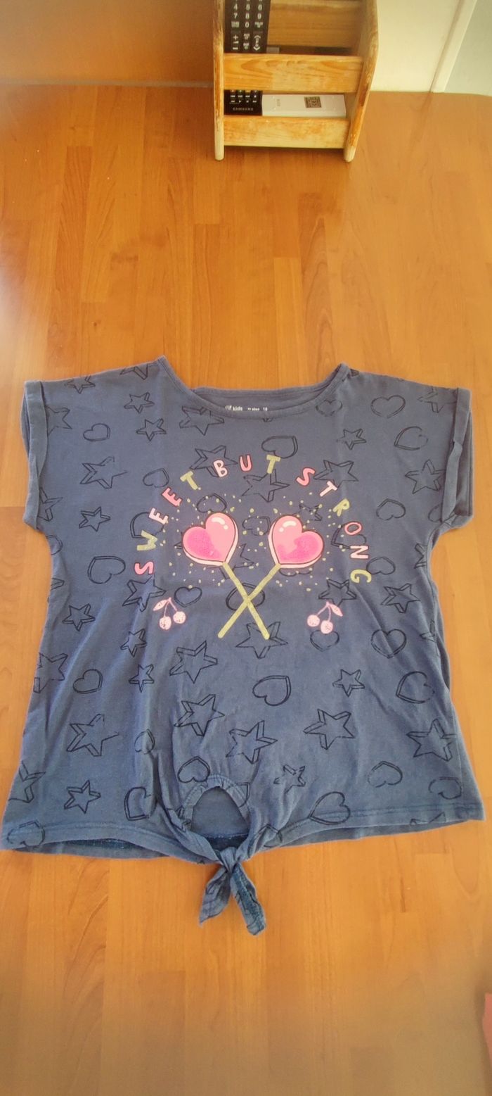 Tee-shirt bleu taille 10 ans Gémo - photo numéro 2