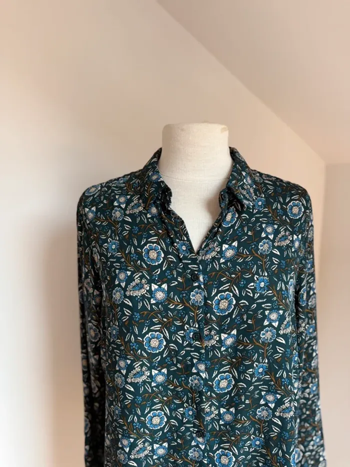 Superbe chemise fleurie fluide neuve Monoprix 46 - photo numéro 2