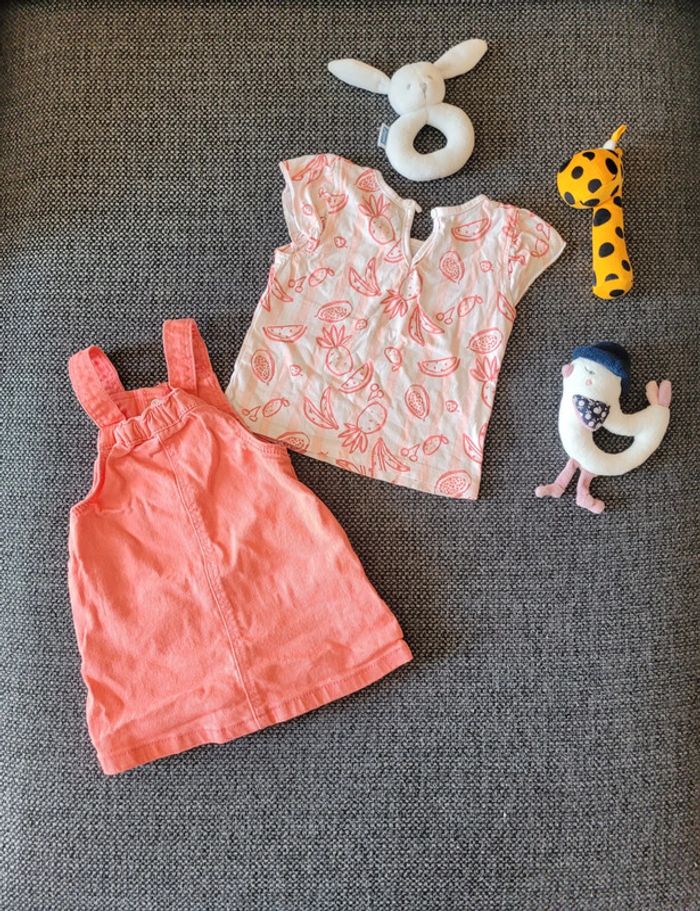 Ensemble robe et son t-shirt 74 cm - photo numéro 4