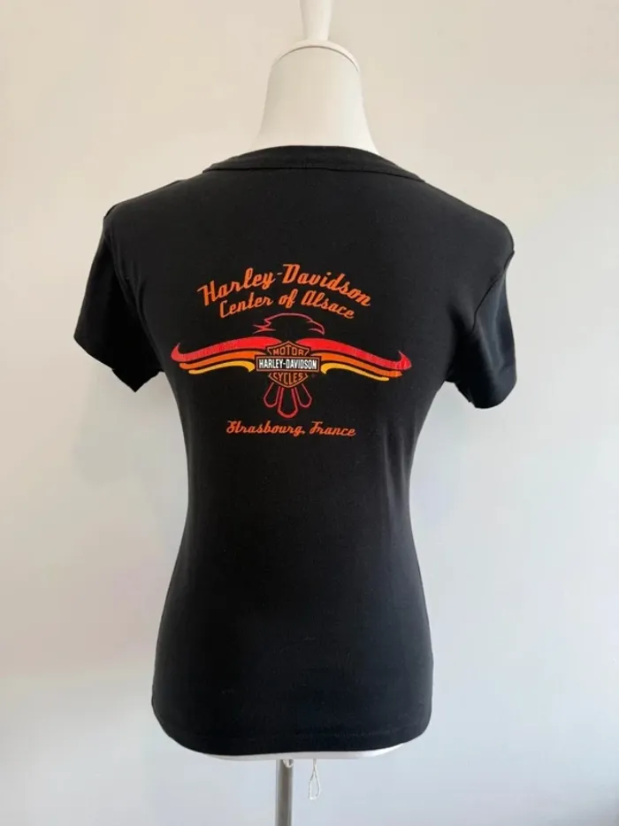 T-shirt Harley Davidson femme noir taille M super état - photo numéro 4