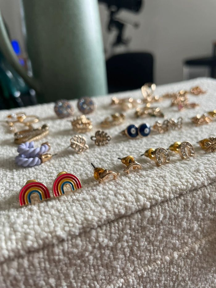 Lot 26 paires boucles d’oreilles - photo numéro 2