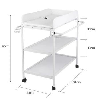 Table à Langer  avec 4 Roues avec frein