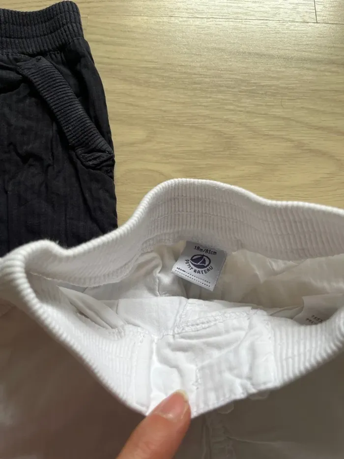 Lot 2 pantalons petit bateau 18mois - photo numéro 5