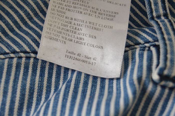 Pantalon rayé bleu BURTON coupe fuselée – Taille 42 (repris, convient plutôt 40) - photo numéro 5