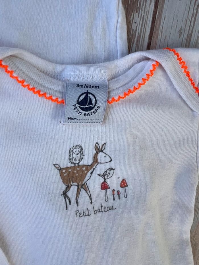 Lot de 2 t-shirts manches longues petit bateau 3 mois - photo numéro 3