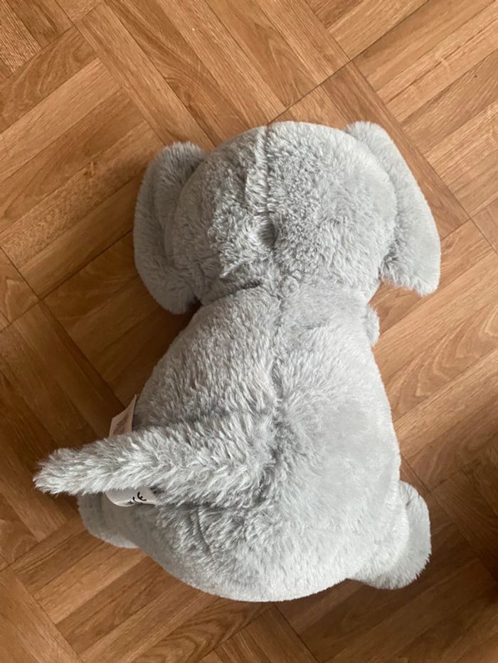 Peluche doudou Éléphant avec son bébé 30cm - photo numéro 3