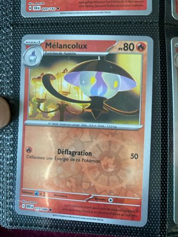 Carte Pokémon reverse neuf