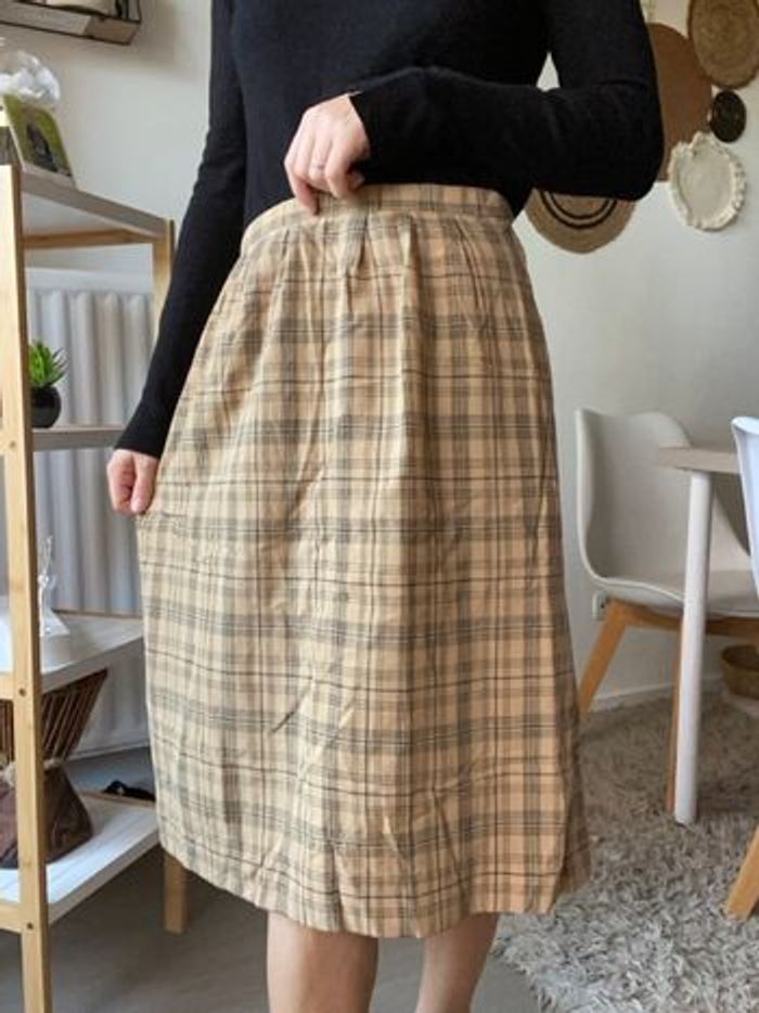 Jupe vintage beige taille 36/38 - photo numéro 3