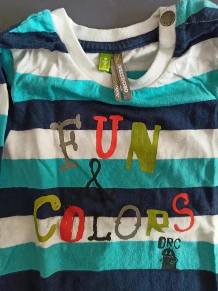 Lot 2 t-shirts manches longues 9 mois - photo numéro 5