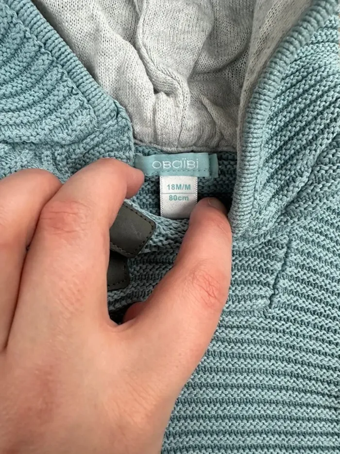 Pull bleu ciel Obaibi 18 mois - photo numéro 4