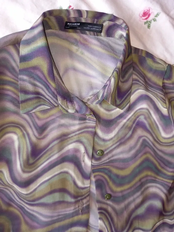 Chemise psychédélique Crop top - photo numéro 2