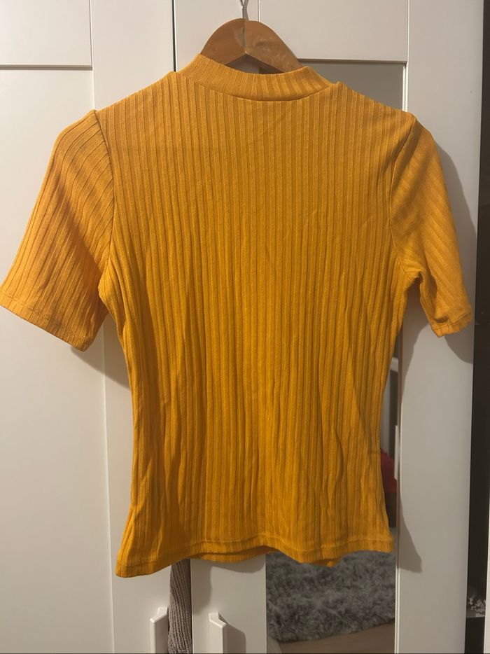 T-shirt côtelé col montant H&M - photo numéro 3