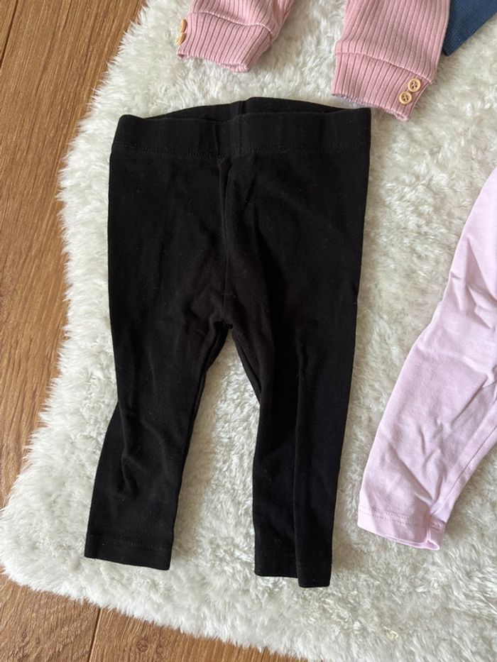 Lot de 4 pantalons / legging / bermuda - 6 mois - photo numéro 3