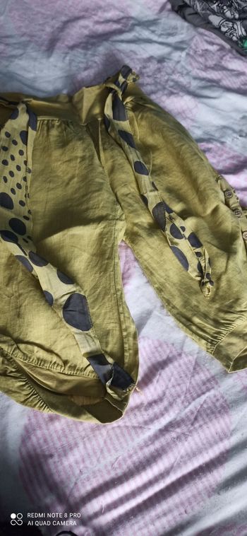 Pantacourt vert anis t. 42