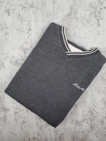 Sweat col V Eddie Bauer gris – Taille XL Homme (mesures en photos)