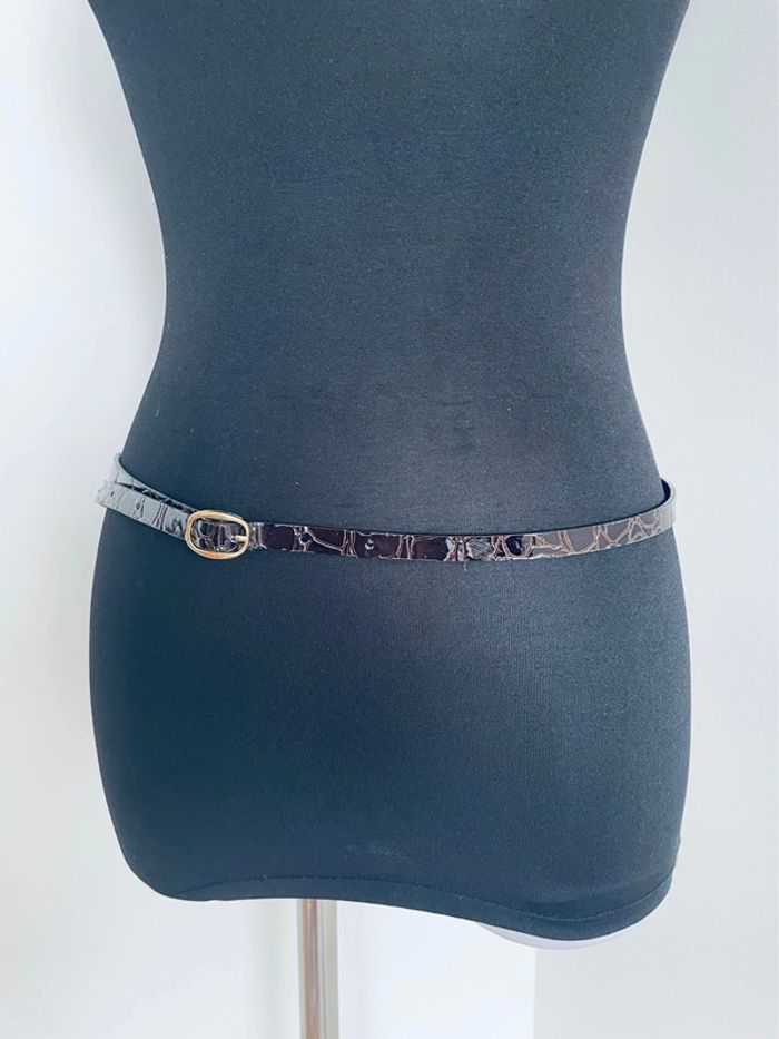 👍🏻 Ceinture. Effet serpent. Marron. Neuve. Ajustable. 36/44.