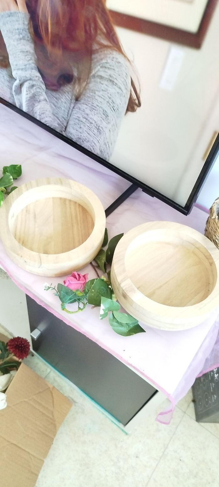 Lot assiette en bois rond 🎀 - photo numéro 3