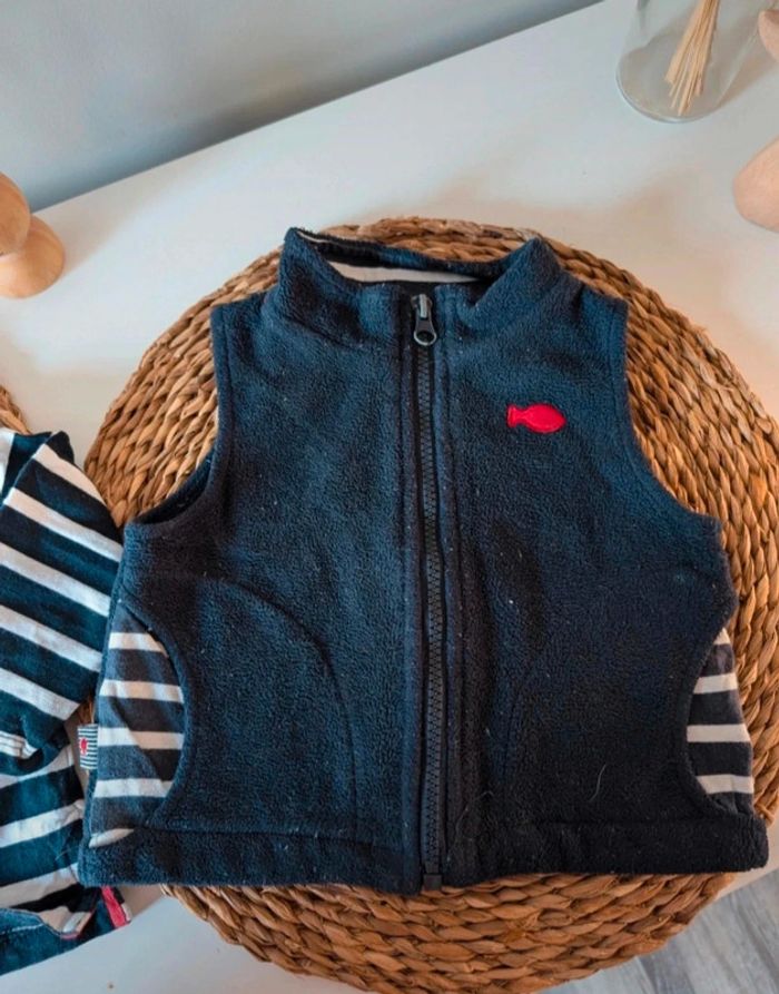 Lot marinière et polaire sans manche 6M - photo numéro 2