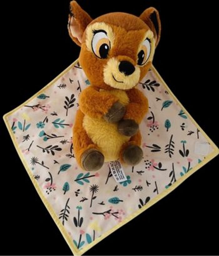 ❤️B3373 Doudou Peluche Biche Faon Bambi couverture Disney Simba - photo numéro 2