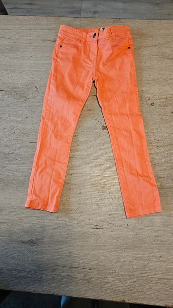 Pantalon orange, twill slim, Tex, 5/6 ans, neuf sans étiquette