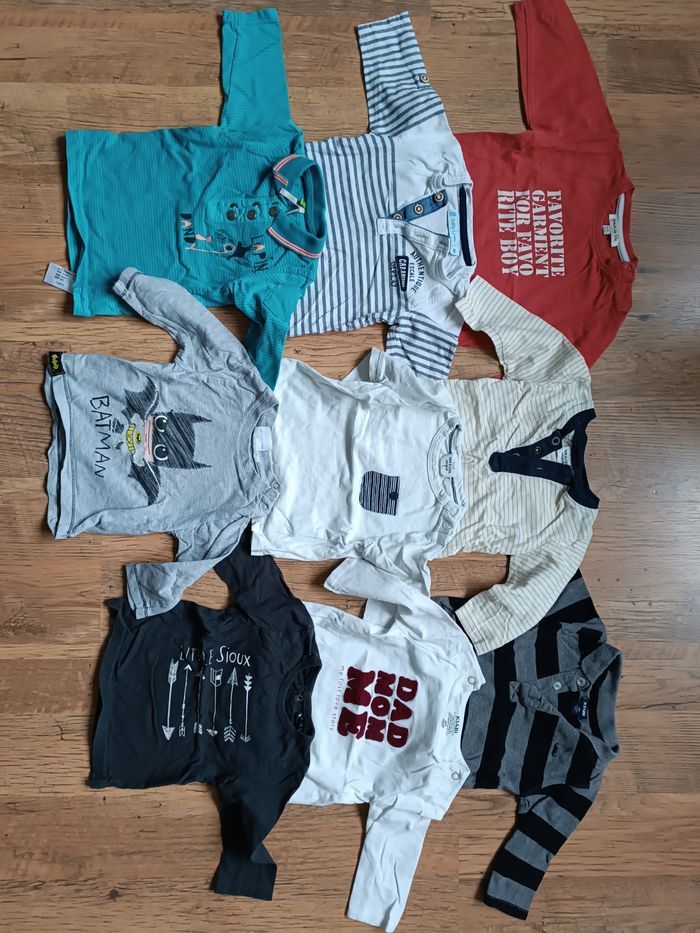 T-shirt manches longues garçon 6 mois