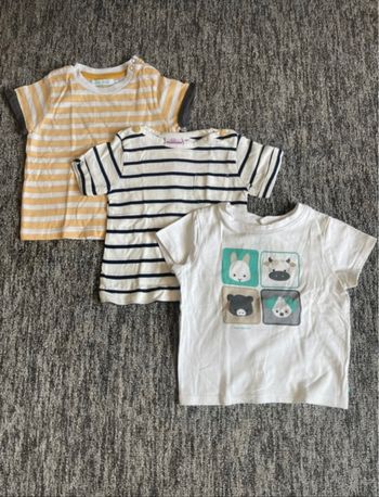 Lot de 3 t-shirt manches courtes garçon 6 mois