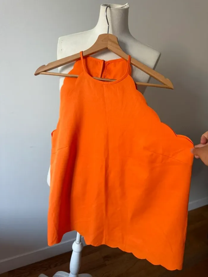 Magnifique débardeur XL/42 orange - photo numéro 3