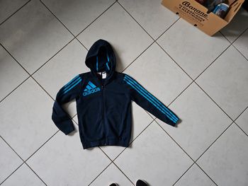 Veste zippée à capuche garçon Adidas 11/12 ans U34