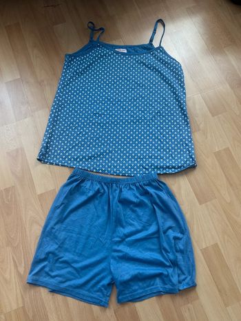 Pyjamas short bleu