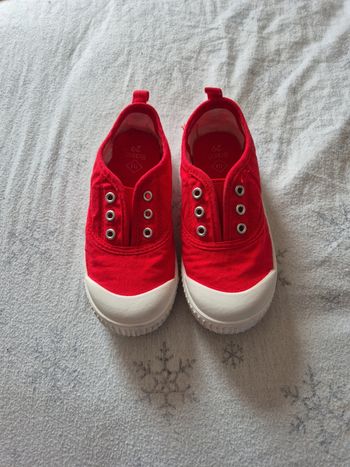 Baskets toile rouge taille 29