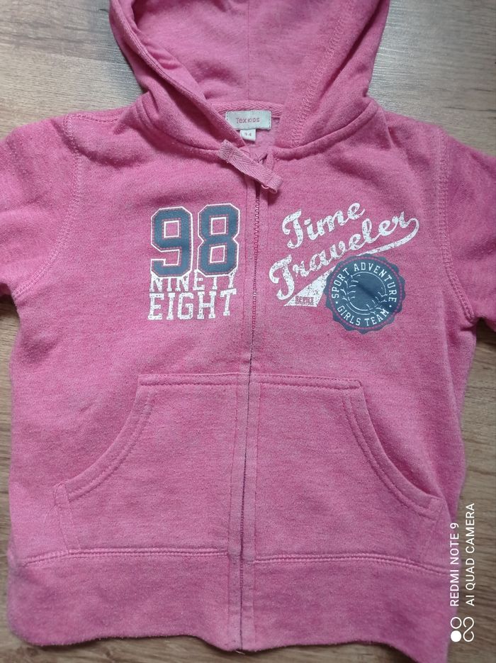 Veste à capuche zippée fille, Tex, taille 3-4 ans - photo numéro 2