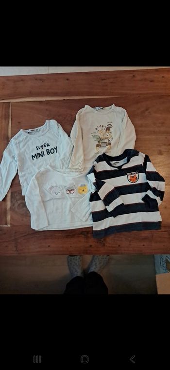 Lot de 4 tee-shirt manches longues 18mois