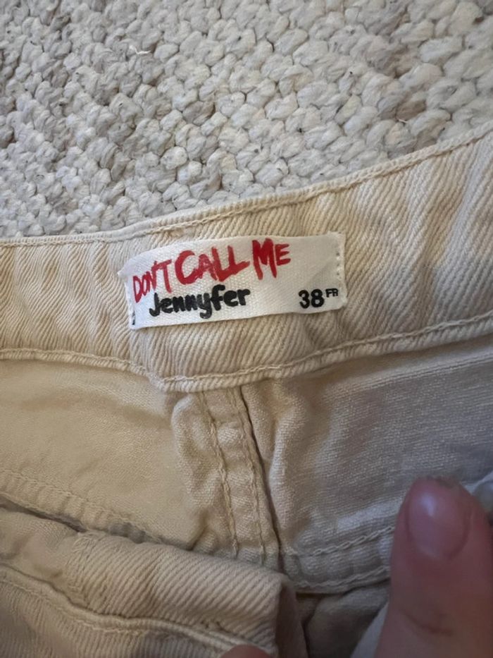 Jean à trou mom beige taille 38/M - photo numéro 5
